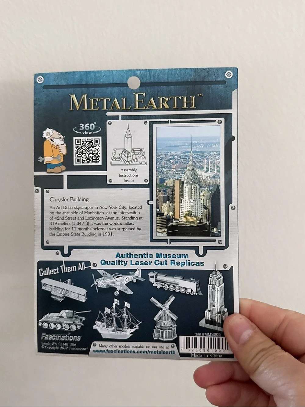 Metal Earth Chrysler Building 3D Laser Cut Model